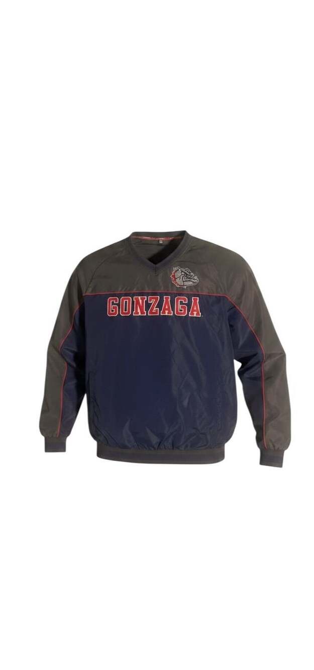 Colosseum Gonzaga Bulldogs V-Neck Windbreaker Pullover Jacket Size L